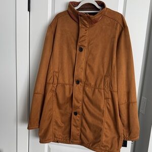 Men's Tan Jacket with Button Closure